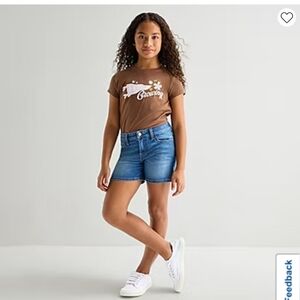 NWT thereabouts Medium Wash 5 Pocket MIDI Jean Shorts